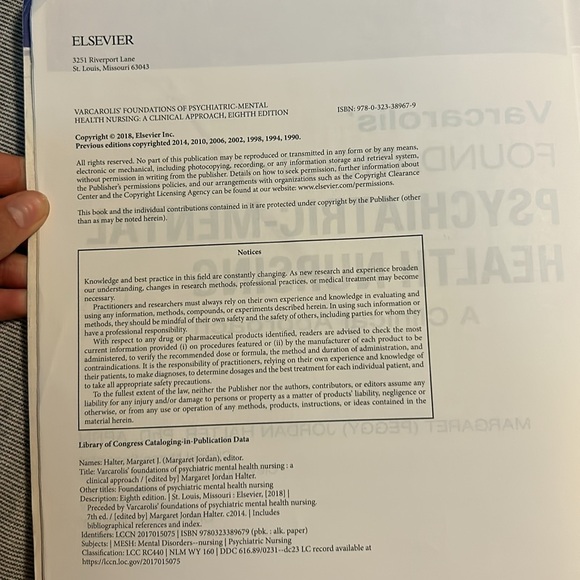 Psychiatric-mental health nursing book 8th edition - Picture 6 of 6